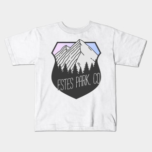 Estes Park, Colorado Mountain Crest Sunset Kids T-Shirt